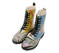 DOGO Femme Cuir Vegan Multicolore Bottes Longues Cool Motif