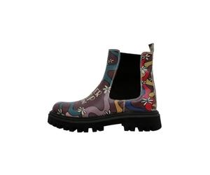 DOGO Femme Cuir Vegan Multicolore Bottes Longues - Never Stop Dreaming Motif