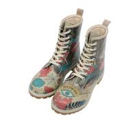 DOGO Femme Cuir Vegan Multicolore Bottes Longues - Open Your Mind Motif