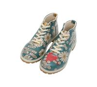 DOGO Femme Cuir Vegan Multicolore Bottines - Show Yourself More Love Motif