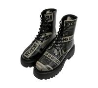 DOGO Femme Cuir Vegan Noir Bottes Longues - I am an American Motif
