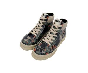 DOGO Femme Cuir Vegan Noir Bottines - Hold Your Head Up High Motif