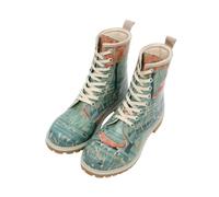 DOGO Femme Cuir Vegan Turquoise Bottes Longues - Like The Fox Motif