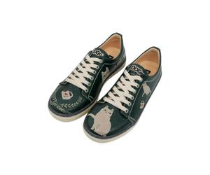 DOGO Femme Cuir Vegan Vert Baskets - I Do What I Want Motif