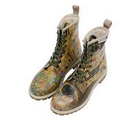 DOGO Femme Cuir Végétalien Multicolore Bottes Longues - Gustav Klimt The Kiss Muse Motif-39