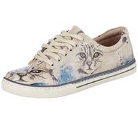 DOGO Femme Sneaker Basket, Beige Bleu Noir, 40 EU