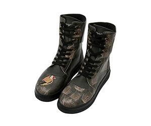 DOGO Future Boots Goldfinch Lace-up Zipper Vegan Women's Boots Printed Design Shoes