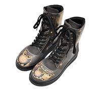 DOGO Future Boots Owl Family Lace-up Zipper Vegan Women's Boots Printed Design Shoes