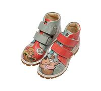 DOGO Gamins Cuir Végétalien Orange Bottes - Hungry Doo Scooby Doo Motif-34