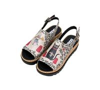 DOGO Gigi Sandales pour femme Vegan Sandales colorées, Chat et souris, 41 EU