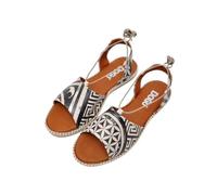 DOGO Hazel Mosaics Women Sandals Summer Fun Flats Ankle Lace Vegan Leather Multicolor Animal Printed Design