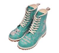 DOGO Long Boots Koala Lace-up Vegan Women's Boots Printed Design Shoes