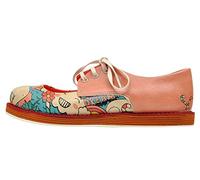 DOGO Pency Creamy Dreamy Women Mary Jane Flat Sole Printed Flat Shoes Lace Up Style Vegan Shoes