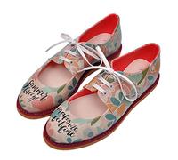 DOGO Pency Summer Breeze Women Mary Jane Flat Sole Printed Flat Shoes Lace Up Style Vegan Shoes