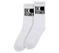 DOGO Unisex Vegan Blanc Chaussettes - Ok Boomer Motif