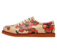 DOGO Vegan en Cuir Multicolore Mode Baskets pour Femme - Chaussures de Marche Confortables et Décontractées - Fait à la Main - Tropical Summer Design Baskets - Taille 41