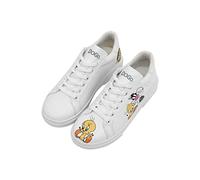 Dogo Vegan en Cuir Multicolore Mode Baskets pour Femme - Chaussures de Marche Confortables et Décontractées - Fait à la Main - Best of Tweety and Sylvester Design Baskets - Taille 41