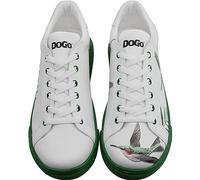 DOGO Vegan en Cuir Multicolore Mode Baskets pour Femme - Chaussures de Marche Confortables et Décontractées - Fait à la Main - Soar The Sky Design Baskets - Taille 38