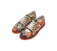 DOGO Vegan en Cuir Multicolore Mode Baskets pour Femme - Chaussures de Marche Confortables et Décontractées - Fait à la Main - Little Fox Nest Design - Taille 39