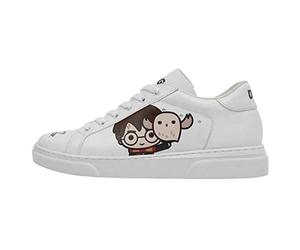 Dogo Vegan en Cuir Multicolore Mode Baskets pour Femme - Chaussures de Marche Confortables et Décontractées - Fait à la Main - Friends Till Eternity Harry Potter Design Baskets - Taille 38