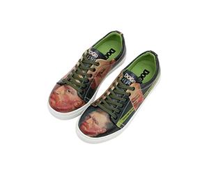 DOGO Vegan en Cuir Multicolore Mode Baskets pour Femme - Chaussures de Marche Confortables et Décontractées - Fait à la Main - Vincent Van Gogh Self Portrait Muse Design Baskets - Taille 40