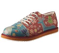 DOGO Vegan en Cuir Multicolore Mode Baskets pour Femme - Sneakers de Marche Confortables et Décontractées - Fait à la Main - A Bouquet of Sun Design - Taille 41