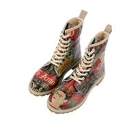 DOGO Vegan En Cuir Multicolore Mode Bottes Longues Pour Femme - Bottes Pour De Marche Confortables - Fait à la Main - Te Amo Frida Kahlo Design - Taille 38