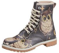 DOGO Vegan En Cuir Multicolore Mode Bottes Pour Femme - Bottes Pour De Marche Confortables - Fait à la Main - Owls Family Design Bottes - Taille 38