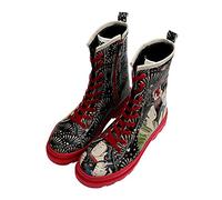 DOGO Vegan En Cuir Multicolore Mode Bottes Pour Femme - Bottes Pour De Marche Confortables - Fait à la Main - Small Talk Design Bottes Avec Fermeteur - Taille 38