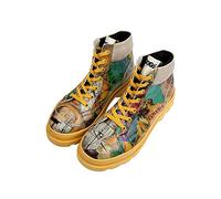 DOGO Vegan En Cuir Multicolore Mode Bottines Pour Femme - Bottes Pour De Marche Confortables - Fait à la Main - Ancient Tales Design Bottes - Taille 38