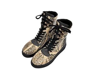 DOGO WB Future Boots Deathly Hallows Harry Potter Lace-up Vegan Women's Boots Harry Potter Printed Design Shoes