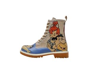 DOGO WB Long Boots Family Rocks Lace-up Vegan Women's Boots Filintstones Printed Design Shoes