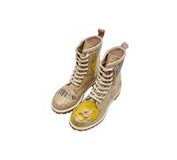 DOGO WB Long Boots Tweety Moods Lace-up Vegan Women's Boots Looney Tunes Printed Design Shoes