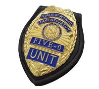 DOGOZ États-Unis État d'Hawaï enquêteur Five-0 unité Insigne avec étui en Cuir incrusté, Accessoire de décoration de Costume