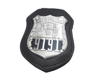 DOGOZ US City of New York Police 9191 Badge avec Étui en Cuir Incrusté, Accessoire De Décoration De Costume