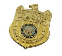 DOGOZ US NCIS Naval Criminal Investigative Service Breastplate Badge avec Étui en Cuir Incrusté, Accessoire De Décoration De Costume
