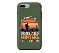 Dogs and Hiking Vintage Sunset Funny Outdoor Hiker Citation Coque pour iPhone 7 Plus/8 Plus