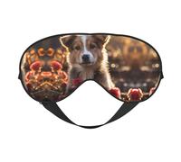 Dogs and Roses Masque de sommeil doux pour les yeux avec sangle élastique/bandeau pour homme et femme Voyage sieste