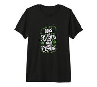 Dogs are Luckier Than Four Leaf Clovers St Patrick Day T-Shirt Haut de Gamme