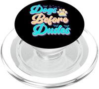 Dogs Before Dudes Citation féministe Amusante pour Amoureux des Chiens PopSockets PopGrip pour MagSafe