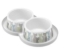DOG'S&CAT'S Cat Dreams Double Gamelle pour Chat 2 x 350 ML