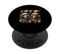 Dogs in Space Astrologie Astrologie Astronaute Space Galaxie PopSockets PopGrip Adhésif