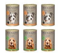 Dog'S Love Senior Aliment humide pour chiens de plus de 10 ans 6 x 400 g (3 x dinde légère, 3 x cerfs)