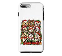 Dogs Make Everything Less Ruff Christmas Lover Funny Coque pour iPhone 7 Plus/8 Plus