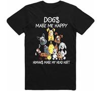 Dogs Make Me Happy Humans Make My Head Hurt Dog Lover T-Shirt Men Women Kids Top
