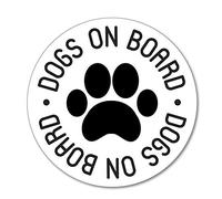 Dogs on Board Sticker Decal Small Animal Funny Puffy Fluffy Zoo