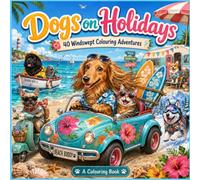 Dogs on Holidays!: 40 Windswept Colouring Adventures for Dog Lovers of All Ages