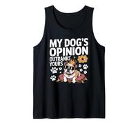 Dog's Opinion Always Wins Funny Pet Humour Design Débardeur