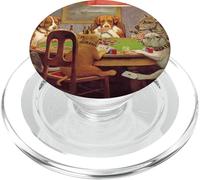 Dogs Playing Poker Public Domain Art TPA Funny PopSockets PopGrip pour MagSafe