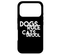 Dogs Rule Cats Bave Coque pour iPhone 17 Pro
